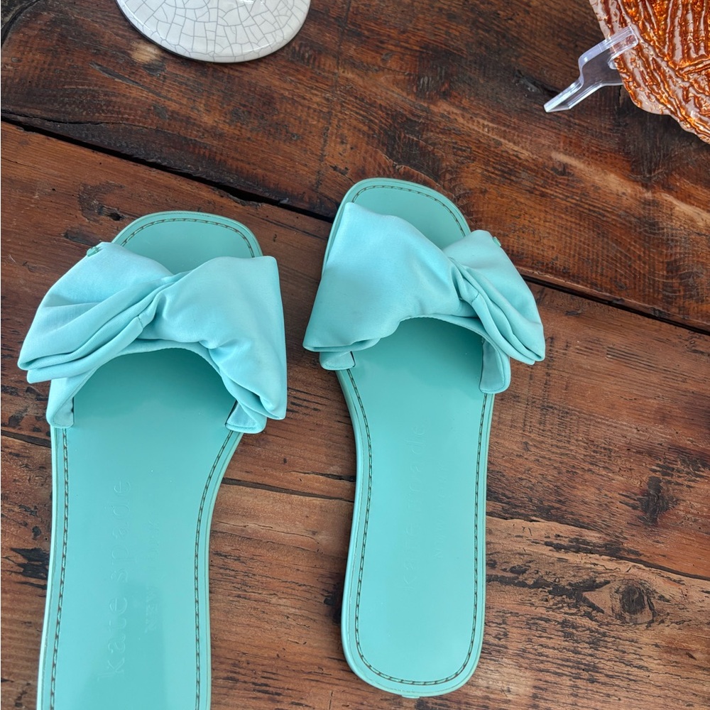Kate Spade Blue Bow Sandals